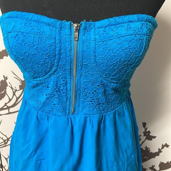 Seductions Size Small Baby Blue Strapless Flowy Dress $15 - Picture 3 of 16